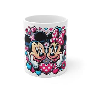 Mickey & Minnie Heart Love 11oz Coffee Mug