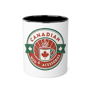 Canadian Maple Leaf Accent Mug – 11oz Ceramic Coffee Cup