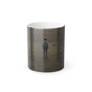 Color-Morph Mug — Boy at Gate Heat-Activated 11oz