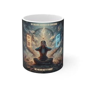 Dreamscape Meditation Mug — "My Dreams Sounded So Confusing / We Never Get It Right"