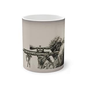 Tactical Color-Changing Mug, Sniper Theme Coffee Cup, Unique Gift for Military Enthusiasts, Funny Office Mug, Perfect for Birthdays