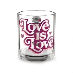 Love is Love Glass Mug, LGBTQ+ Gift, Coffee Mug, Tea Mug, Valentine's Day Gift, Wedding Gift, Personalized Mug
