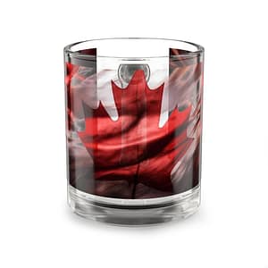 Canada-Themed Glass Mug, Perfect for Coffee Lovers, Red Maple Leaf Design, Gift for Travelers, Canadians, Canada Day, Home Decor