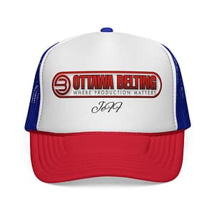 Ottawa Bating Logo Trucker Cap — 'Where Production Matters' Patriotic Mesh Hat