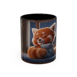Cozy Red Panda Winter Mug