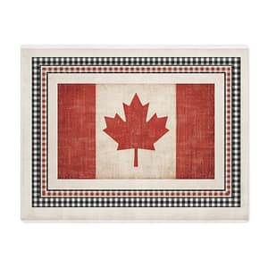 Canadian Flag Placemat — Rustic Maple Leaf Table Mat for Canada Day & Everyday