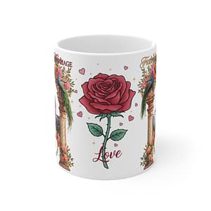 Love Rose Photo Mug — "A Life's Journey, Forever Shared" Floral Keepsake