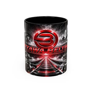 Industrial Steelworks Coffee Mug — Ottawa Belting Logo Accent Mug (11/15oz)